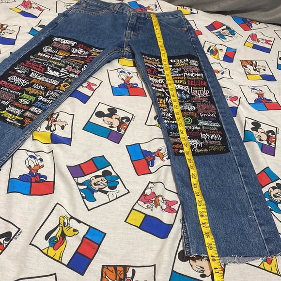 Custom 1/1 505 Levi’s “Metal Double Knee Flare” Jeans - Picture 13 of 15